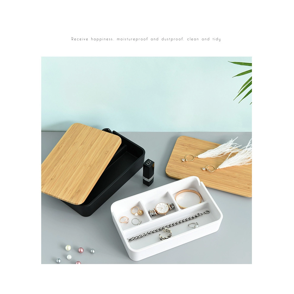 Makeup Organizer with Mirror Boxes Food Cosmetic LED Lunch Bento Glass Jewelry Cosmetics Big Eco Friendly Bathroom Storage Box