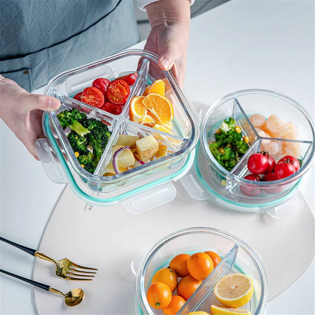 Glass Meal Prep Containers, Take Away Airtight Glass Bento Boxes, BPA Free &amp; FDA Approved &amp; Leak Proof Glass Food Box