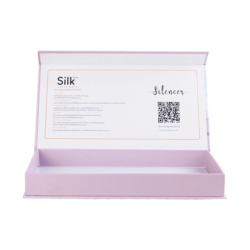 Custom Rigid Pink Gift Box Sleep Mask Wig Safe Gift Packaging Box Facial Mask Book-Shaped Storage Box