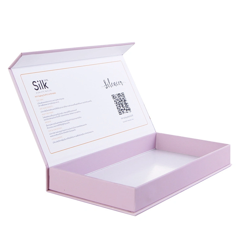 Custom Rigid Pink Gift Box Sleep Mask Wig Safe Gift Packaging Box Facial Mask Book-Shaped Storage Box