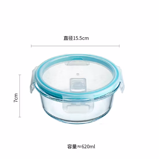 Airtight Glass Bento Boxes with Leak Proof Locking Lids